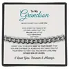 Collar de cadena cubana de hip-hop de personalidad europea y americana transfronterizo para hombre, para enviar a familiares y amigos, tarjeta de bendición, caja de regalo, joyería exquisita