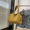 Bolso de mujer 2025, nuevo bolso de hombro, moda coreana, elegante, de gran capacidad, bolso de mano de pana, bolso de comercio exterior