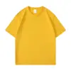 Camisetas de Manga Curta Tamanho Europeu Transfronteiriças com Impressão de Logotipo Personalizado, Algodão Puro, Texto Personalizado de Peça Única, Gola Redonda, Cor Sólida, Roupa de Trabalho, Impressão Gráfica DIY