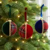 Enfeite de bola de Natal de 8 cm mais vendido da Amazon, decoração de árvore de Natal, bola de espuma xadrez de tecido embrulhada para o Natal