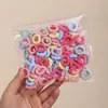 Goma elástica alta para el pulgar de niña, Goma elástica pequeña negra, Cuerda para el pelo de niños, Accesorio de trenza de pelo no dañino