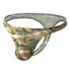 Tanga masculina exclusiva camuflada de cintura baixa, design de bolsa, sexy, confortável, mais vendida, fonte de fábrica, roupa íntima