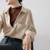 Foto Real En Stock Camisa de Rayas para Mujer, Nuevo Estilo Otoño e Invierno 2025, Camisa Base Gruesa para Capas, Top de Alta Gama