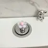 Prensa de Inodoro de Flores Manicura Creativa Botón Pulsador de Tanque Interruptor Auxiliar de Tirador para Cajón y Puerta de Armario