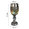 Enesco Copo Harry Potter Copo Chama de Hogwarts Modelo de Copo Copo de Água Decoração Presente de Aniversário Taça de Vinho Tinto