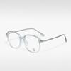 M3722 gafas de montura completa anti luz azul personalidad TR metal mixto gafas lisas de moda negocio miopía
