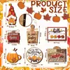 Set de Decoración de Bandeja de Madera en Capas para Otoño Centro de Mesa para Mesa de Otoño Decoración de Granja Acción de Gracias Hogar