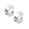 Moda Japonesa y Coreana Hebilla de Oreja Versátil de Acero Inoxidable Moda Europea y Americana Aro de Oreja para Hombres y Mujeres Hebilla de Oreja Personalizada de Estilo Ligero y Simple con Anillo Colgante