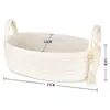 Cesta de almacenamiento tejida con asa para baño, bandeja para papel higiénico, organizador de escritorio para cosméticos para dormitorio, cuerda de algodón