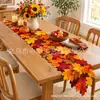 Venta Caliente Transfronteriza 2027 Otoño Hoja de Arce Encaje Camino de Mesa Acción de Gracias Decoración de Mesa de Comedor Cosecha de Otoño Decoración del Hogar Accesorios