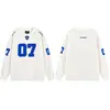 Notears Sudadera con Capucha Estilo Academia Principios de Otoño Transpirable Tejido Waffle Holgada Capa Base Manga Larga Adelgazante Bordado Pesado