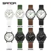 Reloj de Examen Marca Sanda Viaje Silencioso Resistente al Agua Reloj para Estudiantes Casual Simple Delgado Luminoso Reloj de Cuarzo