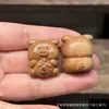Escultura em Madeira de Ébano de Vários Acessórios com Tema de Desenho Animado, Pulseiras DIY Feitas à Mão de Pequeno Panda e Gato, Joias da Moda