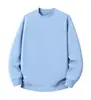 Sudadera Redonda de Algodón de Isla de 330g para Hombres y Mujeres, Color Liso, Versátil, Holgada, Casual para Grupo, Logo Bordado Impreso