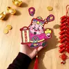 Imán de Refrigerador Magnético 3D Dios de la Riqueza que Mueve las Orejas de Tiktok Colgante Decorativo Festivo de Año Nuevo con Estampado Dorado Venta al por Mayor