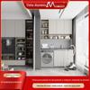 Varanda Máquina de lavar roupa Armário integrado Moderno simples Home Bay Janela Protetor solar Espaço alumínio Favo de mel Painel Varanda Armário Personalização