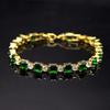 Pulsera de Moda para Mujer Aaa Cuadrada Redonda Estilo Hada No se Desvanece Circonita Natural Venta al por Mayor Pulsera de Forma Geométrica