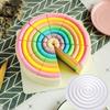 Forma de Silicone para Bolo Arco-Íris Melaleuca Disco de Mousse Formato Círculo Assar Fondant Chocolate Sobremesa Francesa Fio