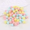 Ponto alta elasticidade pompom bolas de pelúcia coloridas bolas de pelo de poliéster pompons pequenos DIY brinquedos infantis sapatos chapéus acessórios
