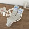 Calcetines de algodón peinado para niña, estilo princesa, con lazo, sin tacón, para otoño e invierno.