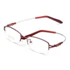 Danyang Nuevo Marco de Gafas de Metal con Memoria de Titanio de Medio Marco de Alta Calidad de Moda para Mujer con Gafas Marco de Gafas para Miopía