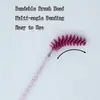 Set de Cepillo Desechable para Pestañas y Peine para Cejas Estilo Tiktok, Mango de Plástico de Cristal Transparente, Herramientas de Belleza Coloridas