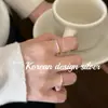 Diseño Estilo Ins Dongdaemun de Corea del Sur Joyería Plateada Brillante Plata de Ley S925 Anillo Dopamina Colorido Estilo Apilado Elegante