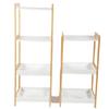 Estante de almacenamiento de bambú multicapa, estante de almacenamiento para baño, estante de almacenamiento para estudio, estante de almacenamiento para cocina, cubierta para ollas, suministros de acondicionamiento, fábrica al por mayor