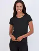 Nylon Catiônico Seda Transfronteiriça Nova Camiseta Manga Curta Feminina Verão Solta Roupa Fitness Esportiva Nude Ombro Direito Secagem Rápida Yoga