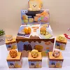 Novos Adornos de Boneca de Caixa Surpresa Desenho Animado Wenchuang Urso Manteiga Caixa de Adivinhação Surpresa Adornos de Presente Feitos à Mão Coleção