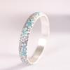 Pulseira Esmaltada Sólida Estilo Vintage Flor de Cerejeira com Prata Pura 999.9