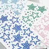 Adesivos de estrela pentagrama azul com strass para show, maquiagem de apoio azul, adesivos de pedras de strass autoadesivos para meninas