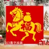 Crayon Shin-Chan 2026 Año Nuevo Dios de la Riqueza Pintura al Óleo DIY Pintado a Mano Colorear Decoración de Año Nuevo Chino Pintura con el Personaje Fu para el Año del Caballo