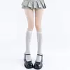 Calcetines Lolita de Terciopelo Blanco a Media Pantorrilla, Estilo Delgado de Verano con Lazo, Calcetines Dulces Versátiles para Mujer JK para Primavera y Otoño