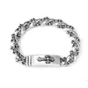 Pulseira CH nova com motivos de espada, âncora e cruz, acessório de mão unissex, moda retrô europeia e americana, pulseira padrão S925