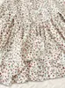 Ropa Infantil de Comercio Exterior, Estilo Primavera y Otoño, Vestido de Bebé con Temática de Bosque, Estampado Floral Pequeño, Vestido de Manga Larga para Niñas, con Cinta y Lazo, Vestido Infantil