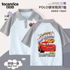 Camisa Polo Cars Rayo McQueen Camiseta de Manga Corta para Niños Chico Guapo Ropa de Verano Verano Manga Media Niños