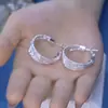 Pendientes de aro multicapa de moda europea y americana, nuevo temperamento, exagerados, de alto nivel, diseño de pendiente, pendientes de aro plateado