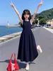 Vestido de verano sin mangas para niña, ropa infantil, vestido tipo tank top sin espalda para niña, vestido de playa estilo vacación en la playa