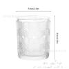 En stock nuevo vaso de vidrio repujado retro tamaño pequeño para vela relieve punto de cuenta Candelabro patrón múltiple raya Vaso
