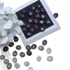 Caixa de Ametista Natural Bola de Cristal Oca em Forma de Coração Contas com Furo Reto Contas para Fio de Miçangas DIY Caneta Corrente de Celular Chave