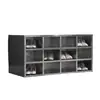 Gabinete de Zapatos para Personal de Acero Inoxidable 304 Vestidor Múltiples Compartimentos Taburete para Cambiarse los Zapatos de un Solo Lado y de Doble Lado Gabinete de Almacenamiento para Zapatos de Taller Libre de Polvo con Puerta