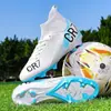 Zapatos de Fútbol de Caña Alta Transfronterizos para Hombres y Mujeres, Zapatos de Entrenamiento con Tacos Largos para Césped Artificial de Estudiantes, Zapatos de Fútbol en Stock, Transpirables