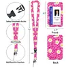 Portatarjetas de Identificación de Plástico Retráctil Estilo Ins con Cordón, Adecuado para Tarjetas de Comedor Estudiantiles, Tarjetas de Autobús y Protección de Identificaciones Laborales