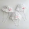 Sombrero de Verano Qiunan para Niños, Sombrero de Pescador Delgado de Encaje para Niñas, Sombrero de Palacio para Bebés, Sombrero de Sol con Protección Solar para Niñas y Bebés