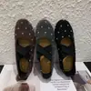 First Encounter Coleção Outono/Inverno 2026 Novas Sapatilhas Mary Janes de Lã Retro Francesas com Tira Cruzada Bolinhas Bico Quadrado Salto Escondido Sapatos Individuais
