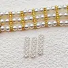 Pulsera Multihilera Chapada en Oro de Cobre Puro 18K Espaciadores Espaciadores de Cuatro Filas/Cinco Filas Accesorios para Joyería DIY Materiales Hechos a Mano