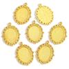 25*18mm Diâmetro Interno Acessórios de Joalheria DIY Gema do Tempo Base Oval Acessórios Colar Pingente Decorativo C12