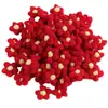 Em estoque artesanal crochet puff flor flor de lã DIY grampo de cabelo acessórios corpete saco de roupas acessórios flor