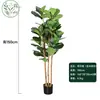 Decoração de planta artificial de figueira banyan de madeira maciça destacável transfronteiriça em vaso para sala de estar, decoração de piso interno, paisagismo com planta verde artificial